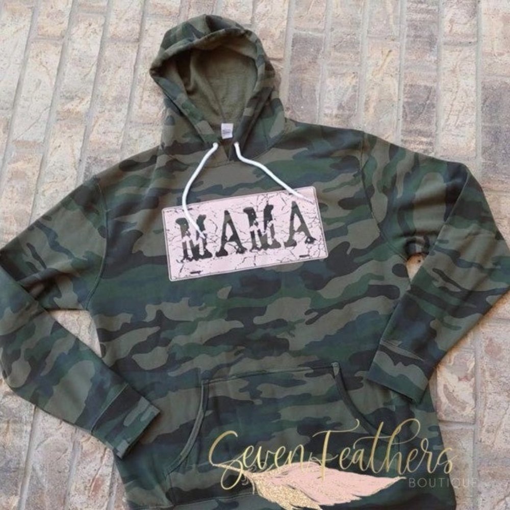 Mama Camo Hoodie Size Medium